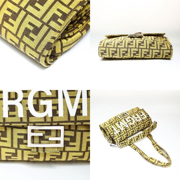 Fendi Shoulder Bag Zucca Frgmt Baguette Four Double - Picture 7 of 10